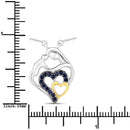 0.28 Carat Genuine Blue Sapphire .925 Sterling Silver Pendant-3