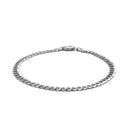 3.6mm 14k White Gold Solid Curb Bracelet-2