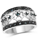 0.31 Carat Genuine Blue Diamond .925 Sterling Silver Ring-1