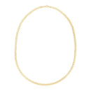 14k Yellow Gold High Polish The Textured Fancy Chain Necklace (4mm)-1