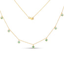 0.90 Carat Genuine Zambian Emerald 10K Yellow Gold Necklace-1