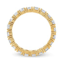 14K Yellow Gold 2.00 Cttw Shared Prong Set Round Cut Diamond Eternity Band (J-K Color, VS1-VS2 Clarity) - Ring Size 6.75-4