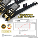 Tie Down Ratchet Straps (4 Pack) - 1 in x 15 ft | AAR Certified Break Strength (1,823 lbs) | Cargo Tie Down Set-6