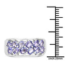 2.04 Carat Genuine Tanzanite .925 Sterling Silver Ring-3