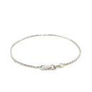 2.0mm 14k White Gold Solid Diamond Cut Rope Bracelet-2