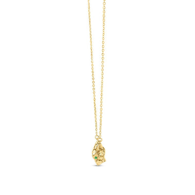14k Yellow Gold Panther Head Necklace - 0