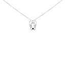 .925 Sterling Silver Diamond Accent and Black Enamel French Bullldog 18" Inch Pendant Necklace inch (I-J Color, I2-I3 Clarity)-2