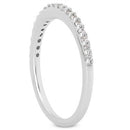 14k White Gold Slim Profile Diamond Micro Prong Diamond Wedding Ring Band-2