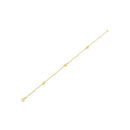 14k Yellow Gold Pearl Clover Bracelet-1