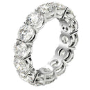 Round Cut Lab Grown Diamond Eternity Ring in 14k White Gold (6 cttw FG/VS2)-4