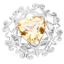 5.71 Carat Genuine Citrine .925 Sterling Silver Ring-1