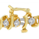 14K Yellow Gold Round Cut Diamond Spiral Link Bracelet (3.00 cttw, H-I Color, SI2-I1 Clarity)-3