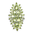 8.89 Carat Genuine Peridot .925 Sterling Silver Ring-3