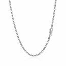 2.3mm 14k White Gold Diamond Cut Cable Link Chain-3