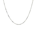 18k White Gold Box Chain 0.6mm-2