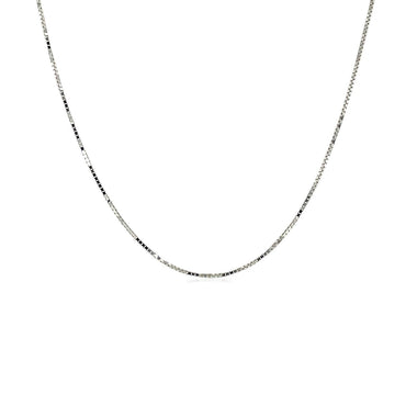 18k White Gold Box Chain 0.6mm - 0