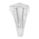 14K White Gold Men's 1 CTTW Diamond Band Ring-5