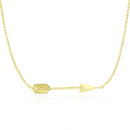 14k Yellow Gold Chain Necklace with Horizontal Arrow Pendant-5