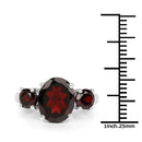 5.01 Carat Genuine Garnet .925 Sterling Silver Ring-3