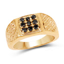 0.40 Carat Genuine Black Diamond .925 Sterling Silver Ring-1