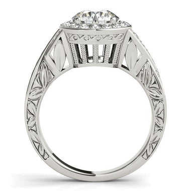 Halo Set Diamond Engagement Ring in 14k White Gold (1 5/8 cttw) - 0