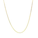 18k Yellow Gold Diamond Cut Cable Link Chain (0.80 mm)-3