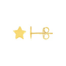 14k Yellow Gold Post Earrings with Stars-1