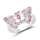 0.83 Carat Genuine Pink Tourmaline .925 Sterling Silver Ring-1