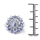 2.27 Carat Genuine Tanzanite .925 Sterling Silver Ring-3
