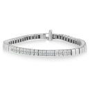 14K White Gold Princess Cut Diamond Bracelet (1.00 cttw, H-I Color, SI1-SI2 Clarity)-1