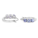 1.58 Carat Genuine Tanzanite .925 Sterling Silver Earrings-4