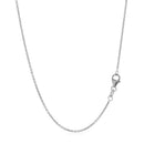 14k White Gold Round Cable Link Chain 1.2mm-3