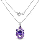 7.24 Carat Genuine Amethyst .925 Sterling Silver Pendant-2