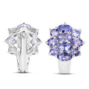 3.48 Carat Genuine Tanzanite .925 Sterling Silver Earrings-3