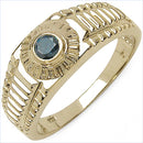 0.20 Carat Genuine Blue Diamond .925 Sterling Silver Ring-1