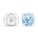2.10 Carat Genuine Blue Topaz .925 Sterling Silver Earrings-3