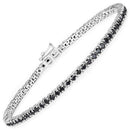 2.19 Carat Genuine Black Diamond .925 Sterling Silver Bracelet-1