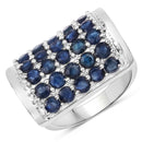 2.75 Carat Genuine Blue Sapphire .925 Sterling Silver Ring-1