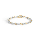 10K Yellow and White Gold 2.00 Cttw Diamond "S" Link 7" Bracelet (H-I Color, I2-I3 Clarity)-1