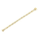 14K Yellow Gold 7.50 Cttw Princess and Baguette Diamond Geometric Link Bracelet-5