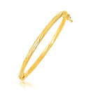 14k Yellow Gold Children's Bangle with Spiral Motif Style-1