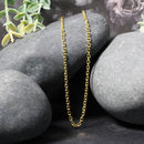2.3mm 14k Yellow Gold Diamond Cut Cable Link Chain-4