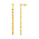 14k Yellow Gold Polished Drop Earrings-1
