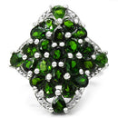 3.73 Carat Genuine Chrome Diopside .925 Sterling Silver Ring-2