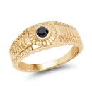 0.20 Carat Genuine Black Diamond .925 Sterling Silver Ring-1