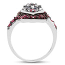 1.77 Carat Genuine Blue Sapphire and Ruby .925 Sterling Silver Ring-2