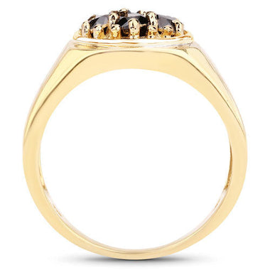 0.91 Carat Genuine Black Diamond .925 Sterling Silver Ring - 0