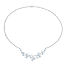 7.36 Carat Genuine Blue Topaz .925 Sterling Silver Necklace-5