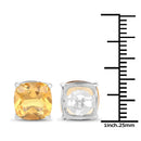 5.80 Carat Genuine Citrine .925 Sterling Silver Earrings-3