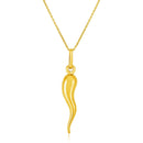 14k Yellow Gold Pendant with Polished Abstract Swirl-2